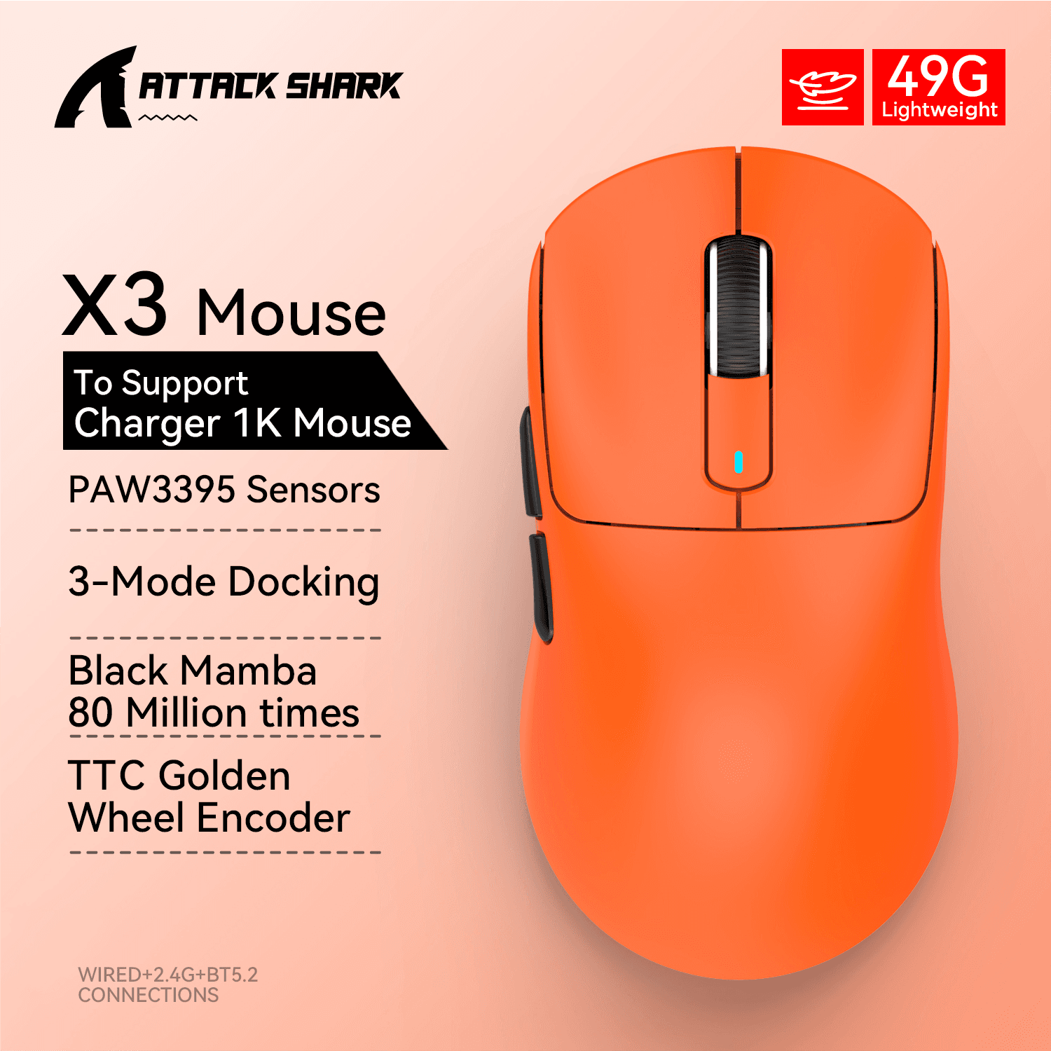 Attack Shark X3 Wireless Gaming Mouse