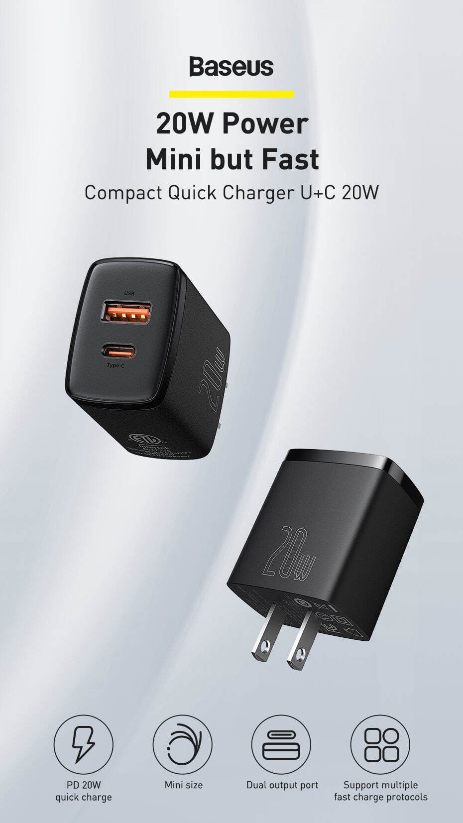 Baseus 20W Mini USB-C Charger